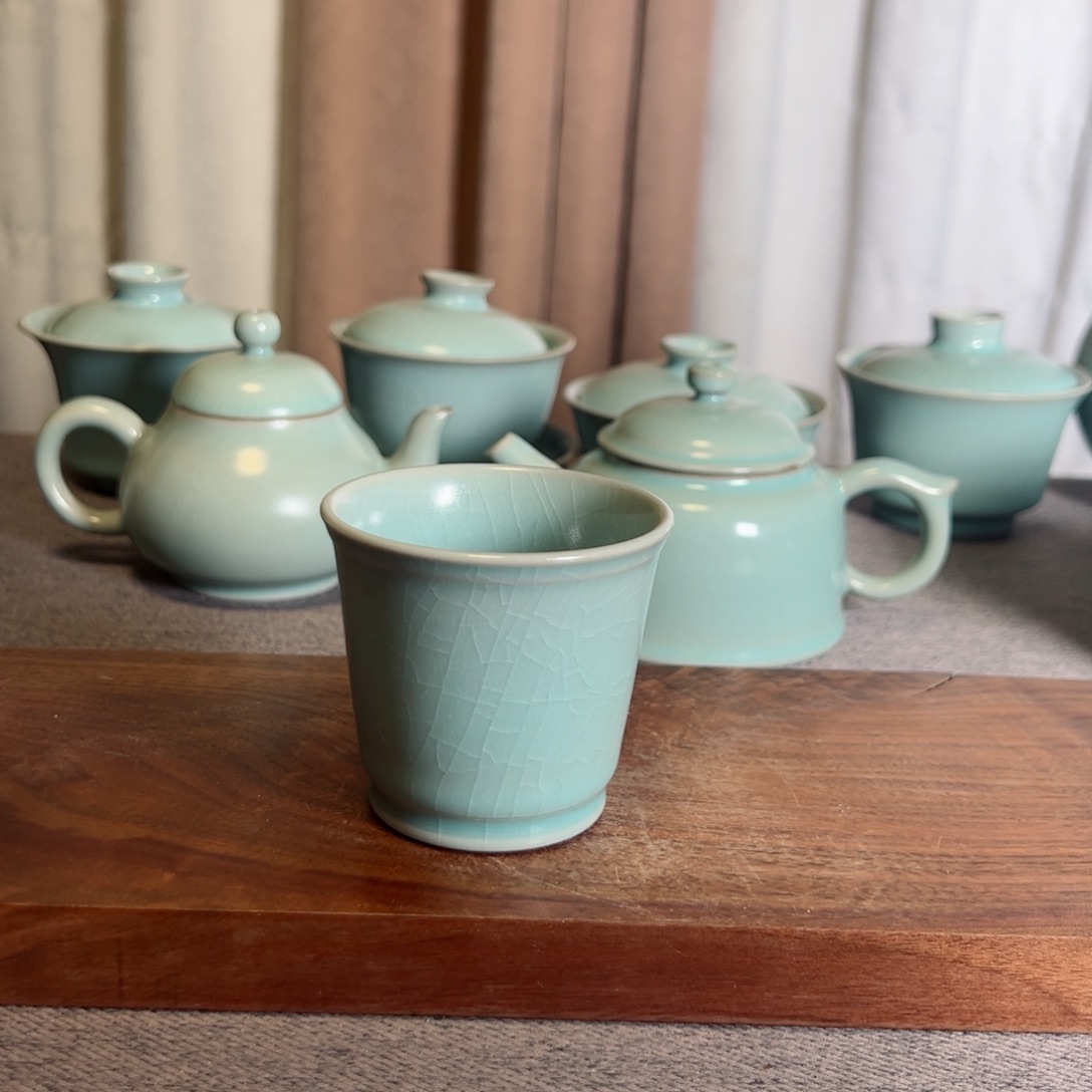 杯观汝丨汝官窑仿古釉马蹄