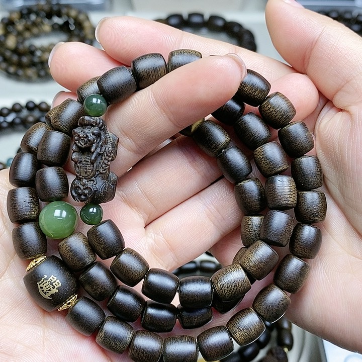 沉香手串时*！越南芽庄白奇楠沉水料