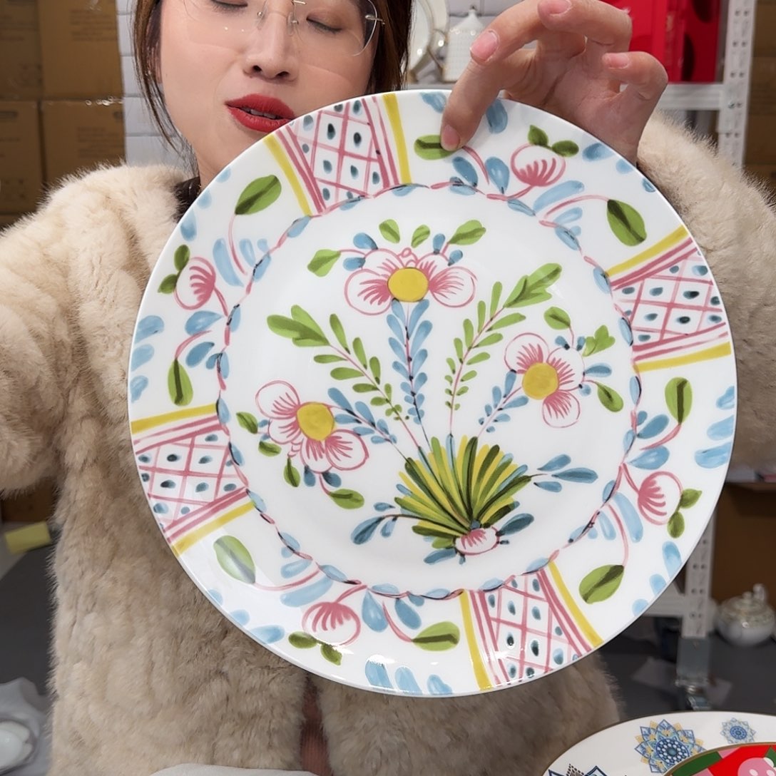 骨瓷高骨10.5英寸平盘27cm一个外贸骨瓷瑕疵品不忒不还 