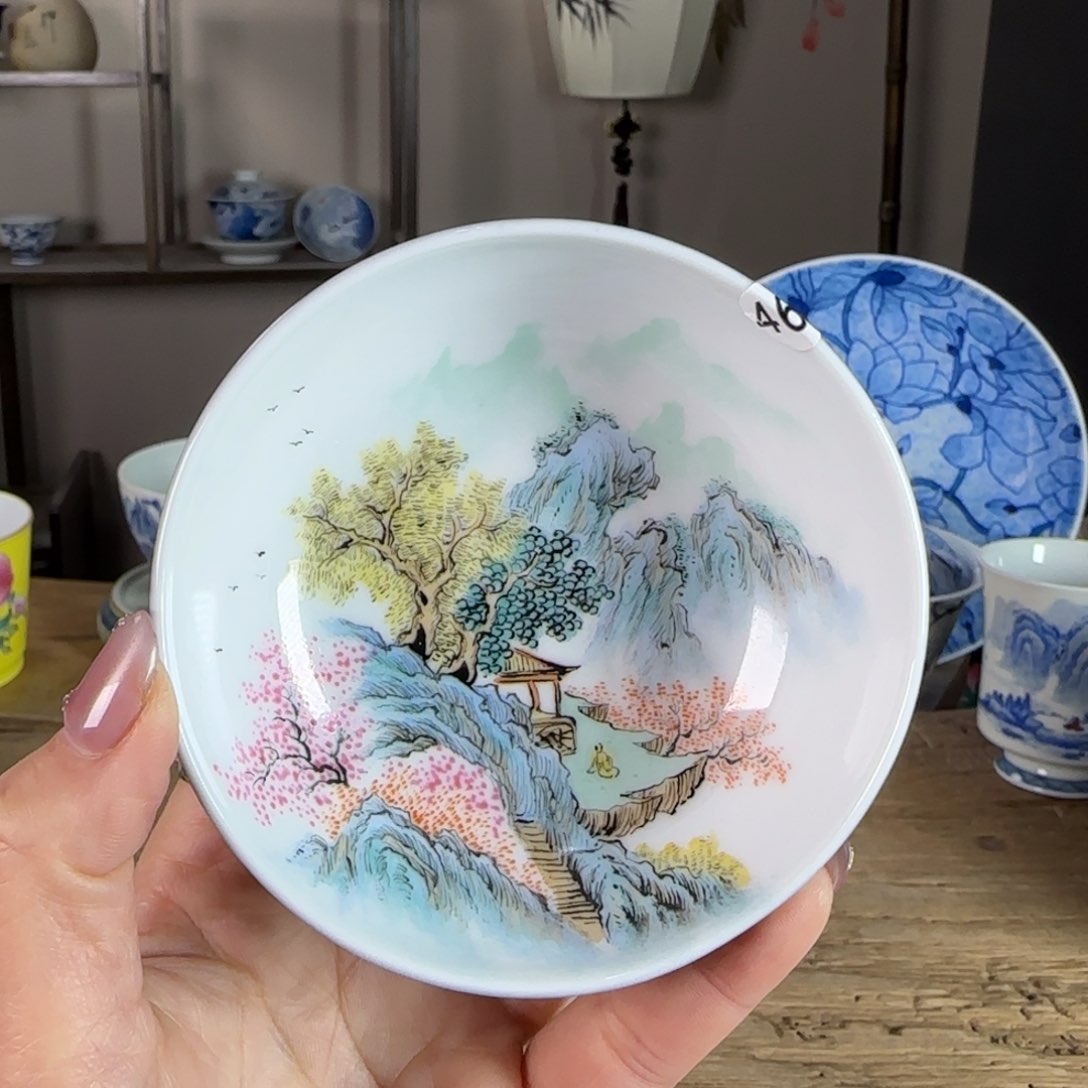 杯景德镇陶瓷柴烧多人