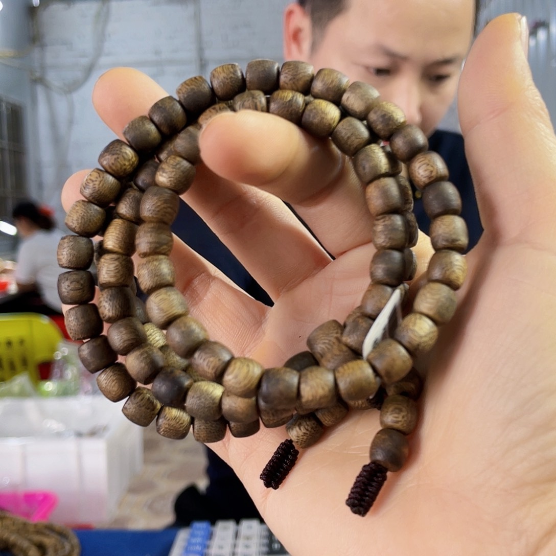 沉香手串棋楠香霸鼓珠长串0.7/17克多样性发一
