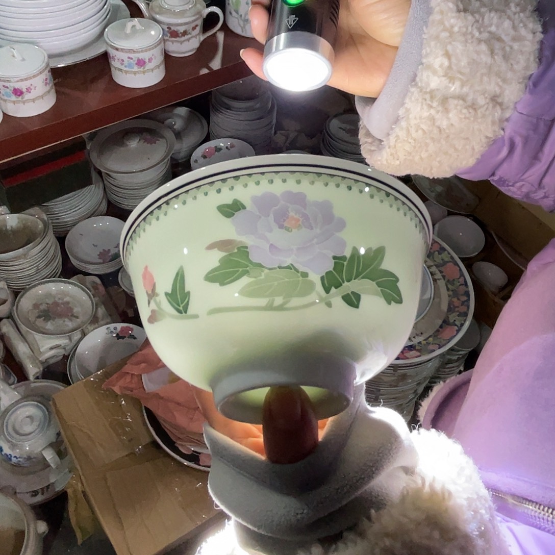 醴陵瓷直播供货基地手绘10个价12厘米