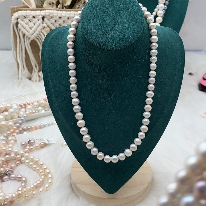 淡水珍珠项链合金9