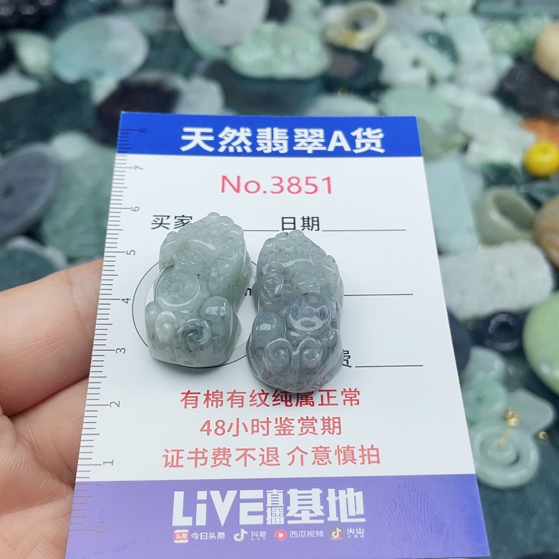 翡翠未镶嵌挂件3851