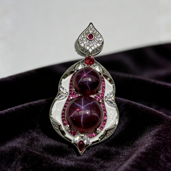 【杜美莎】高订培育红宝石 GG003  时尚轻奢高端定制豪镶吊坠