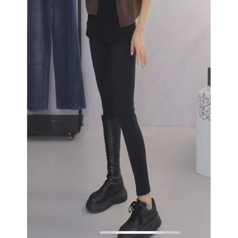 【专柜品质】高腰舒适运动瑜伽裤黑色加绒打底鲨鱼裤女摩登猫510040