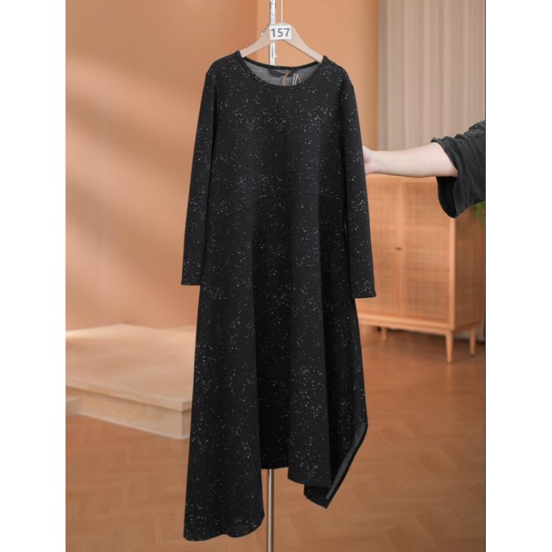 【157】黑色气质休闲风连衣裙