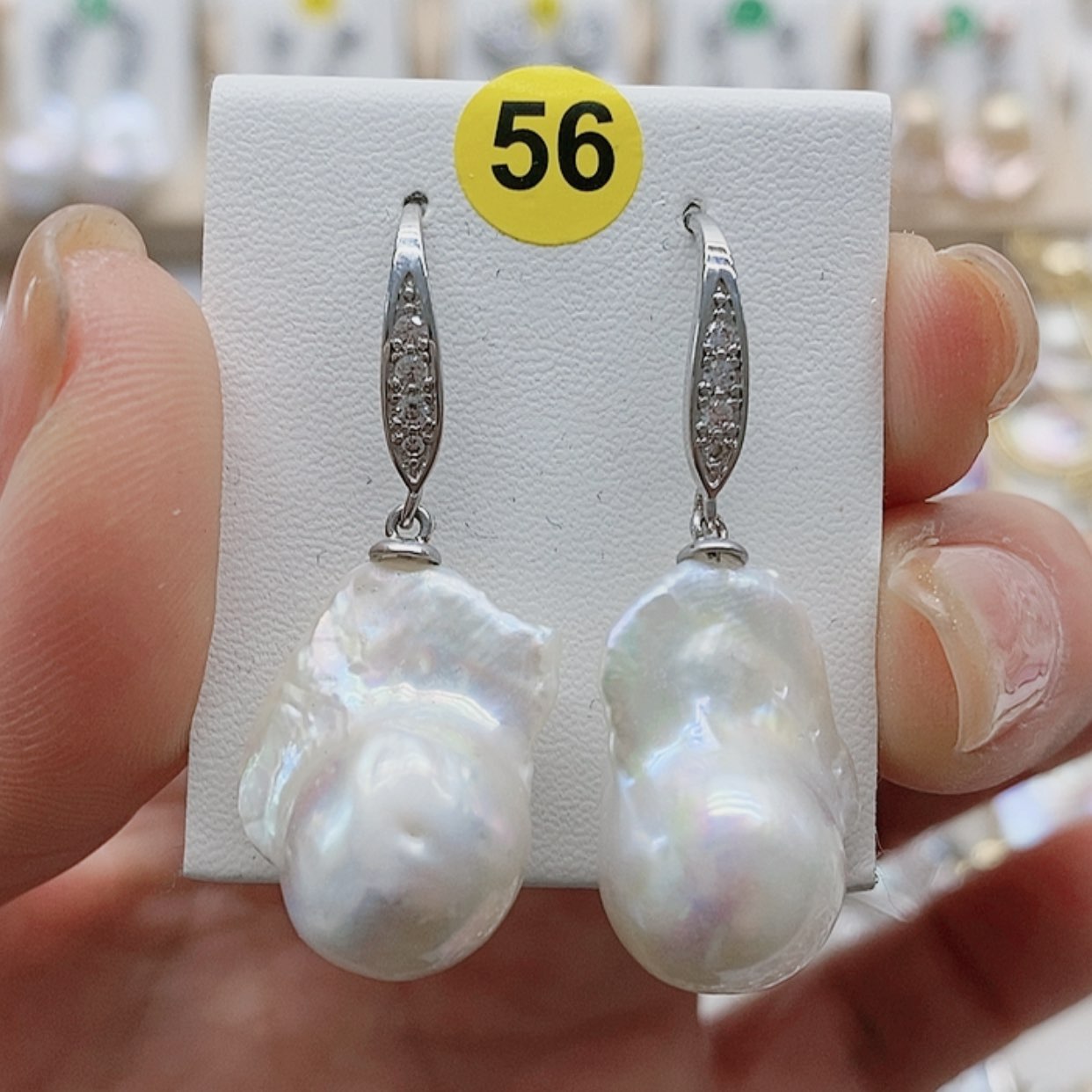 【闪购商品】淡水珍珠耳饰银S925镶嵌