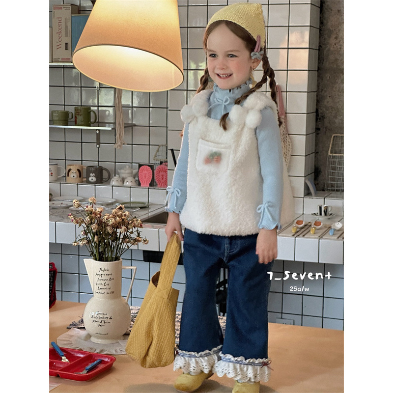 7Seven·25冬~花边牛仔裤9249（童装汉服）