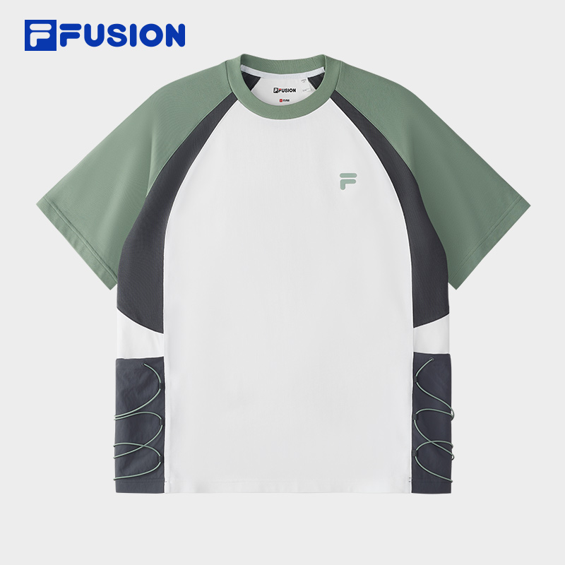 FILA斐乐正品男款秋流光风休闲运动短T恤针织短袖衫T11M516102