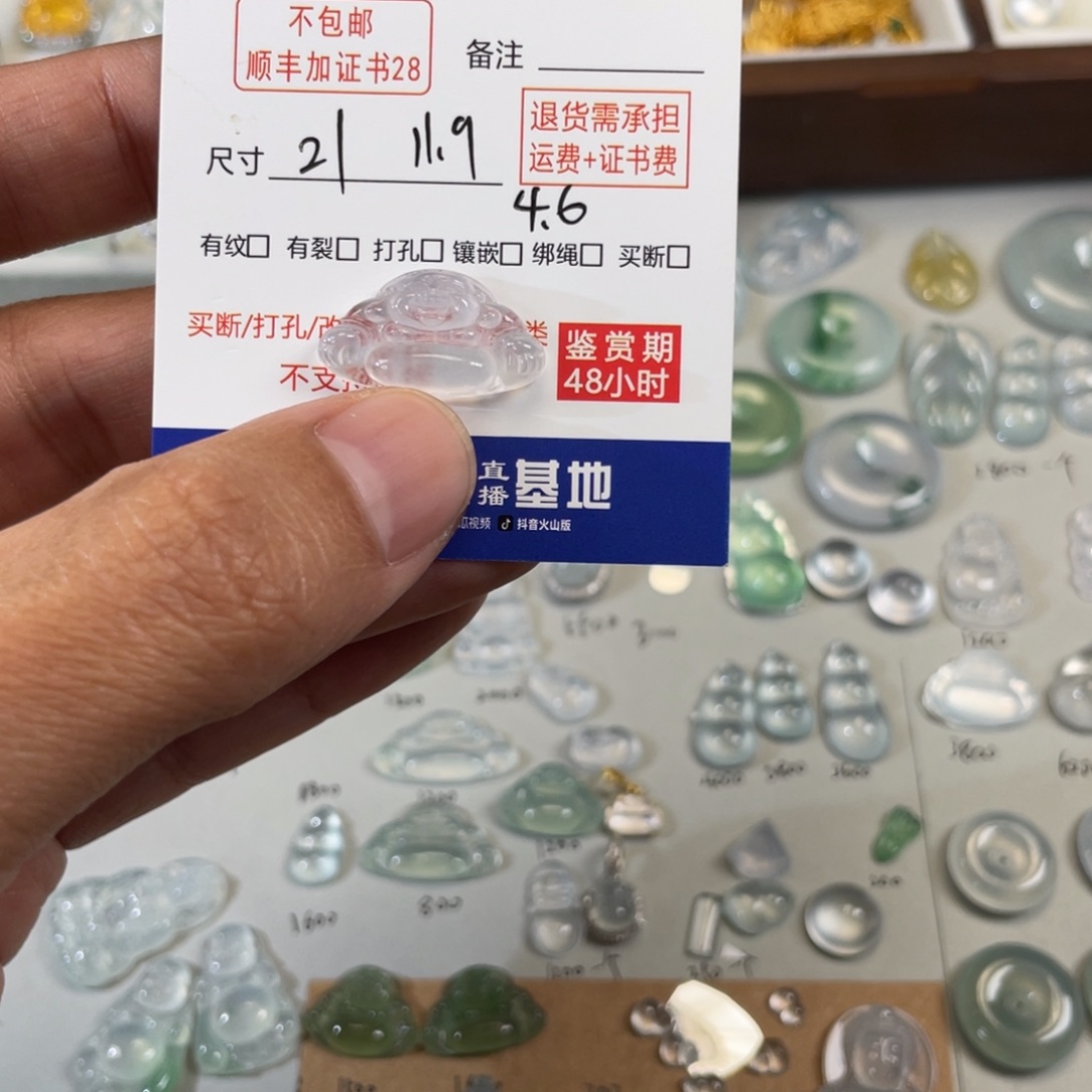 翡翠颈饰未镶嵌大*