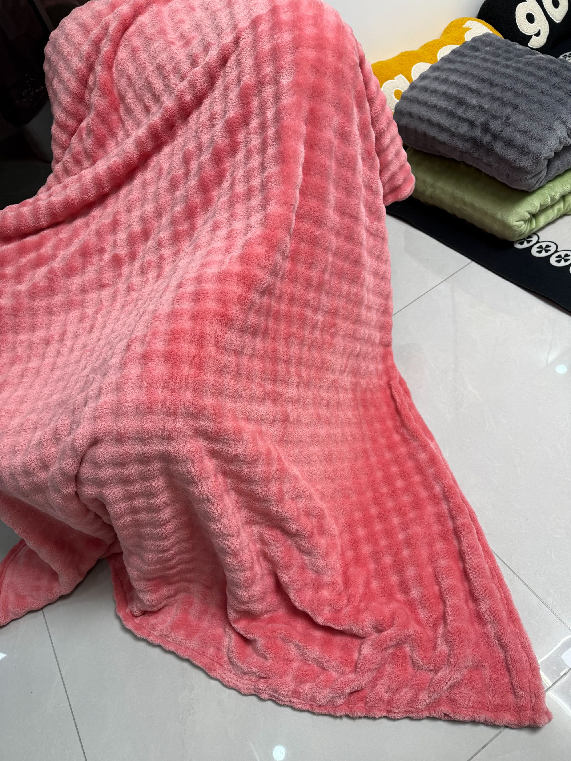兔毛绒毛毯不起球兔子INS风双面兔绒毛毯绒毯亲肤简约风冬季