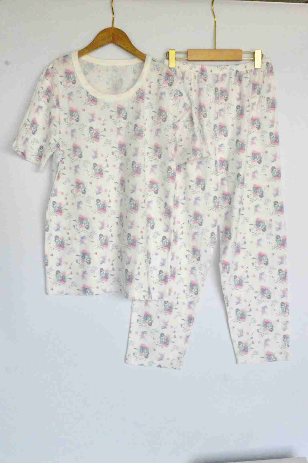 居家服女圆领薄款全棉纯棉睡裙日系舒适家居服透气套装适合秋季穿