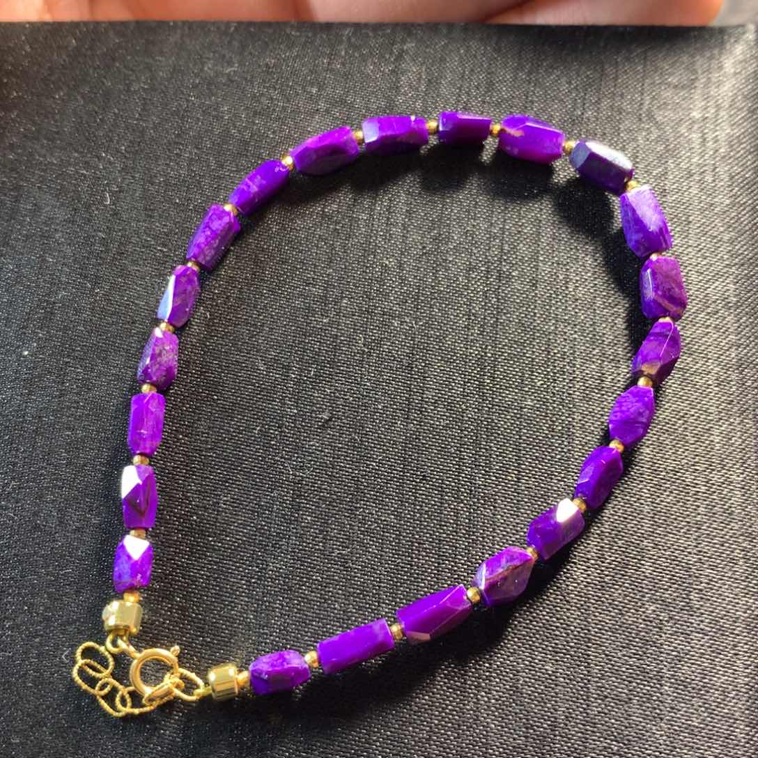 苏纪石（舒俱来）手串18K金镶嵌