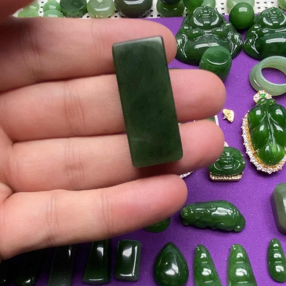 M***u和田玉（碧玉）未镶嵌吊坠(不含链)