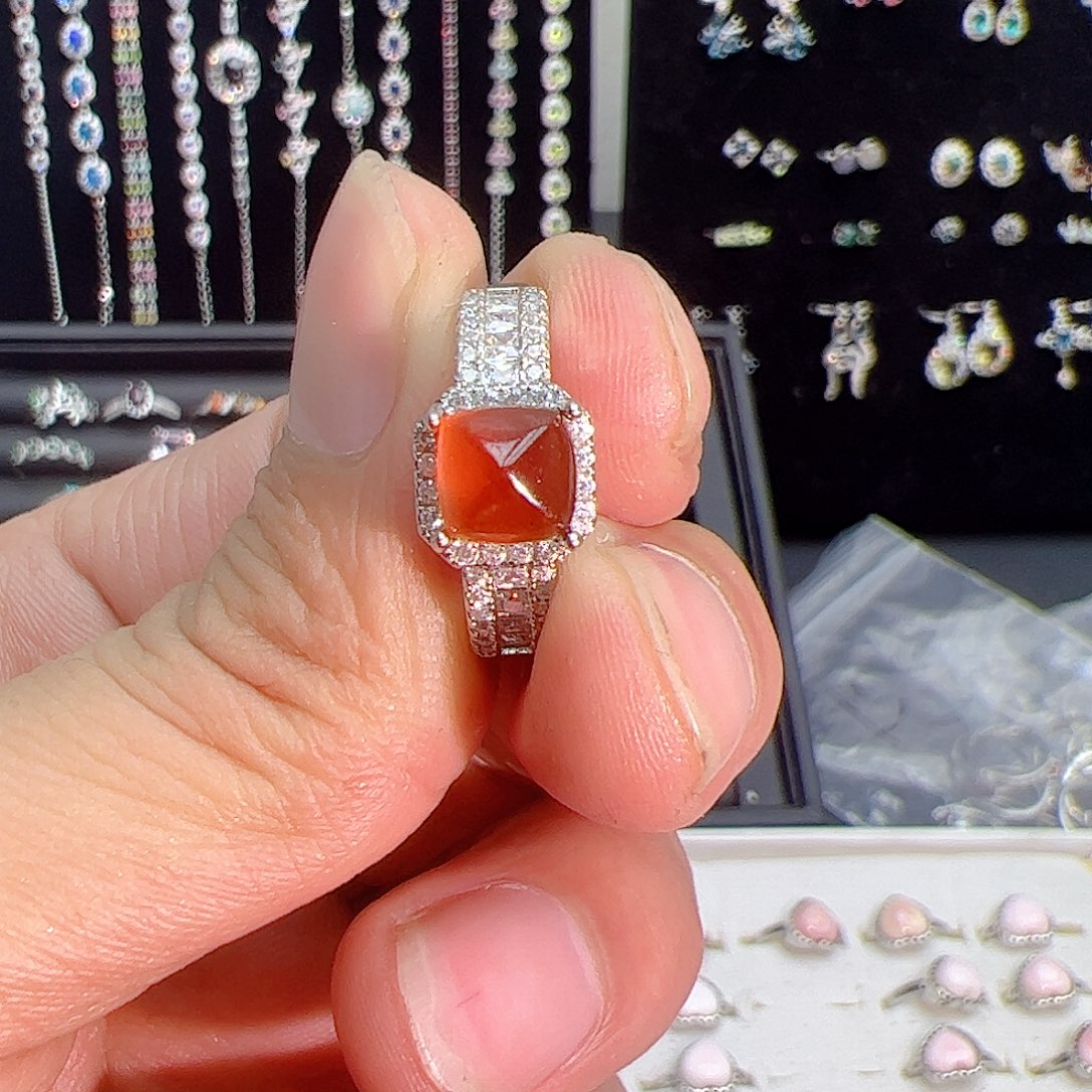 紫晶珠宝半成品银S925镶嵌