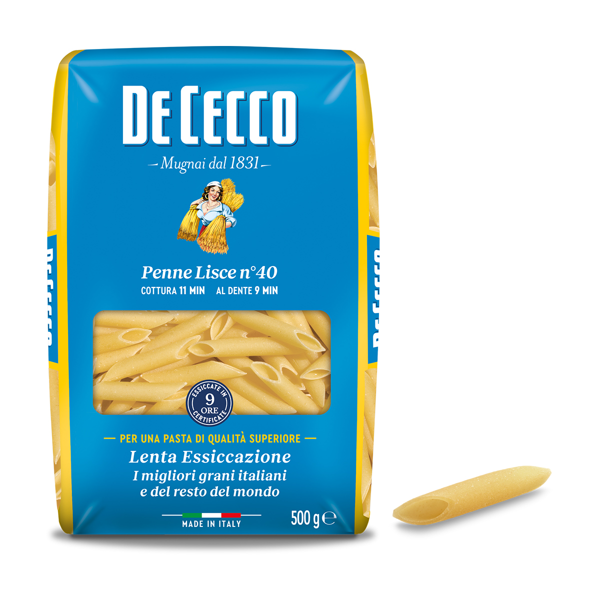 （26年9月）四包#40两头尖直通型#91圆贝壳型意大利面条500g