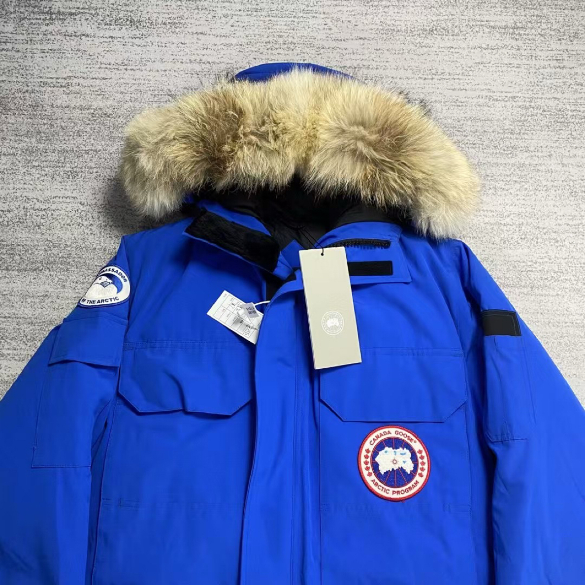 未使用 CANADA GOOSE 加拿大鹅XXS pbi蓝色远征expedition羽绒服 