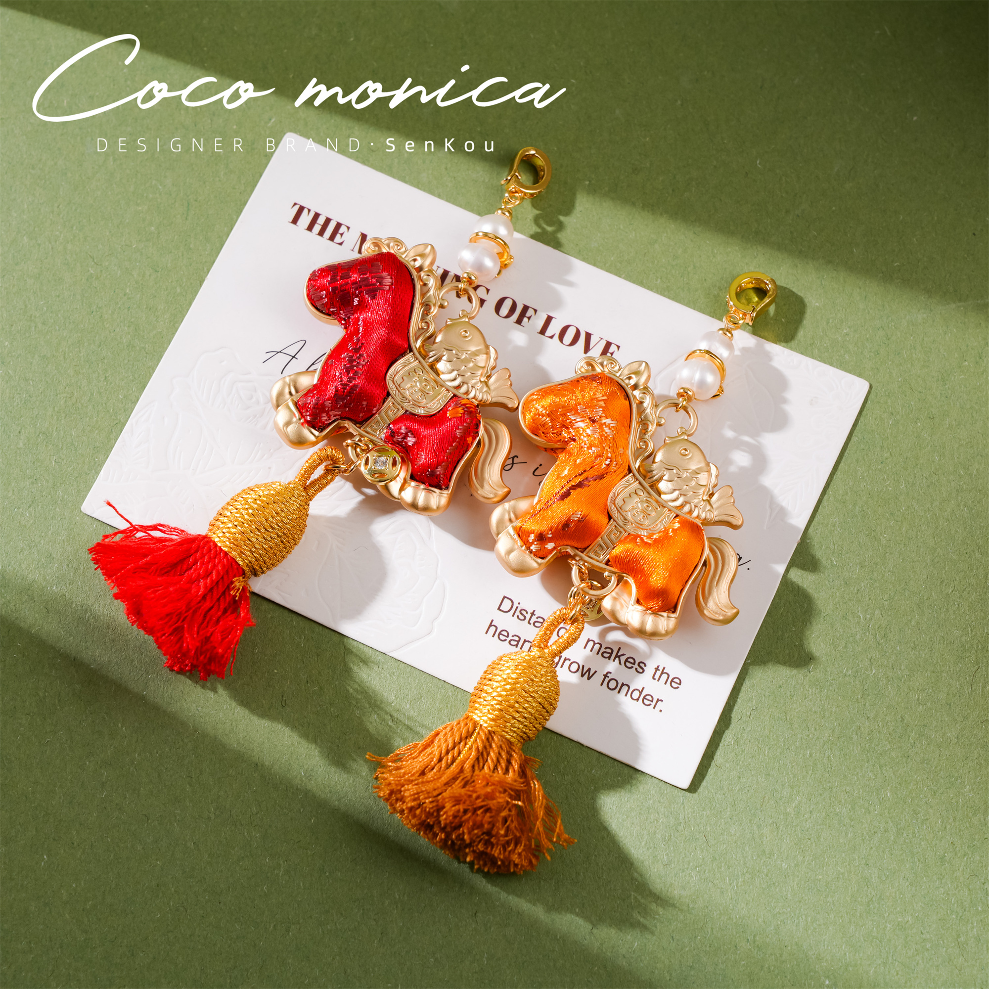 【小霞珠宝】珍珠宋锦福禄小马吊坠国风古风AD425