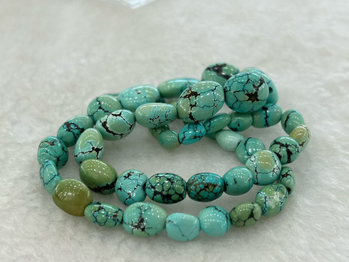 湖北十堰绿松石高瓷精美手串
