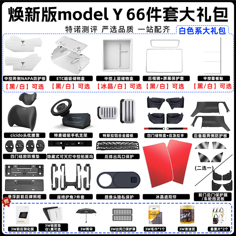 适用于焕新Model Y高品质实用绒面防护大礼包