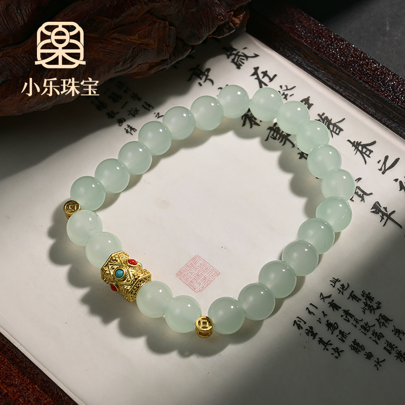 非金属玻璃手链 原创设计款绿色简约百搭款手链-Y1174
