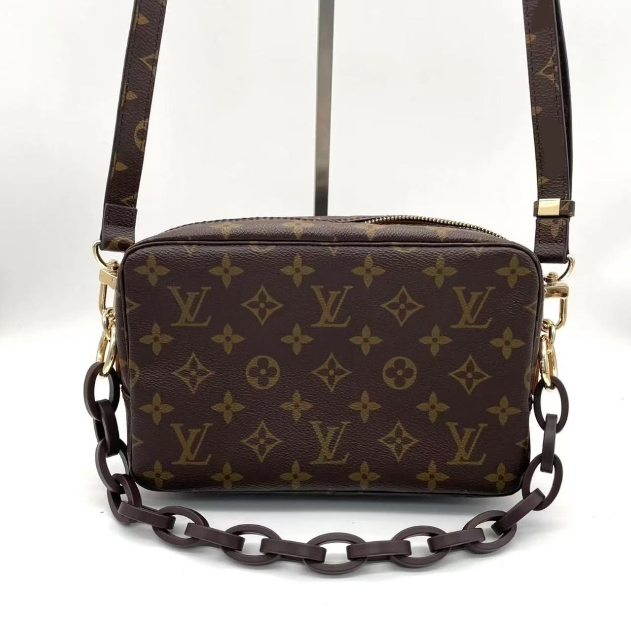 修复品95新 LouisVuitton/路易威登【澳门小叶子】23洗漱包单肩包
