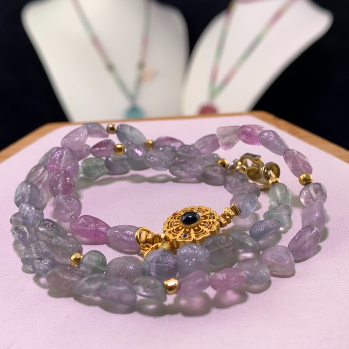 双色碧玺手链未镶嵌