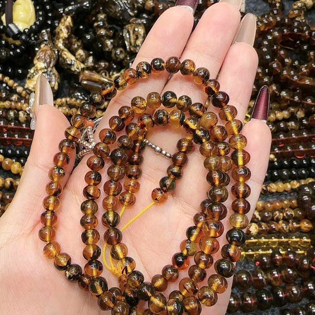 琥珀耳饰未镶嵌抚顺琥珀