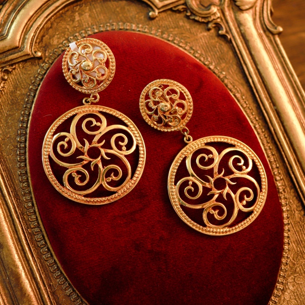 合金仿珍珠耳饰 法产 雾面金色耳夹 耳夹复古法式