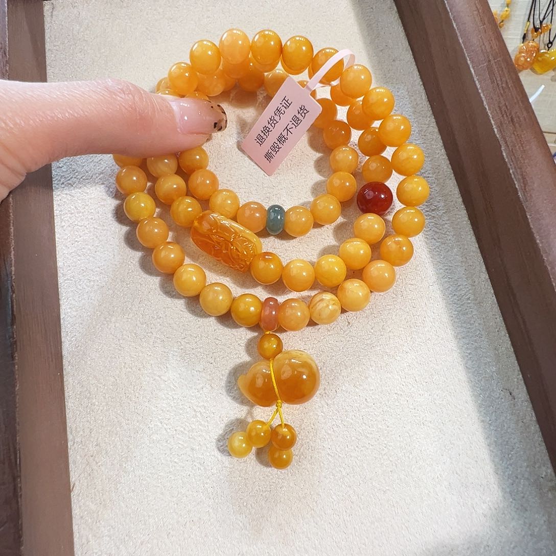 月***猫蜜蜡未镶嵌手链蜜蜡8.9mm