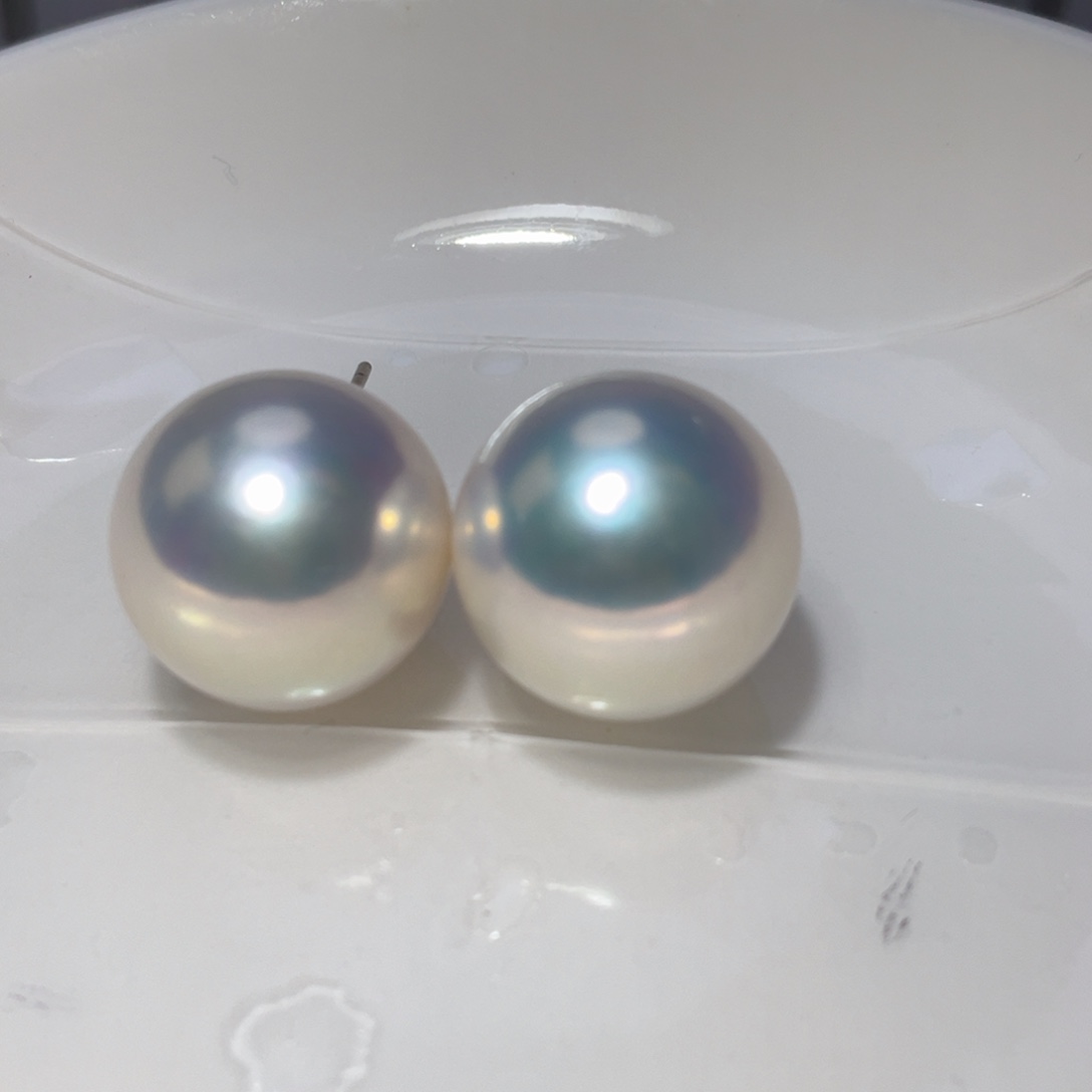 银S925镶嵌耳饰淡水珍珠