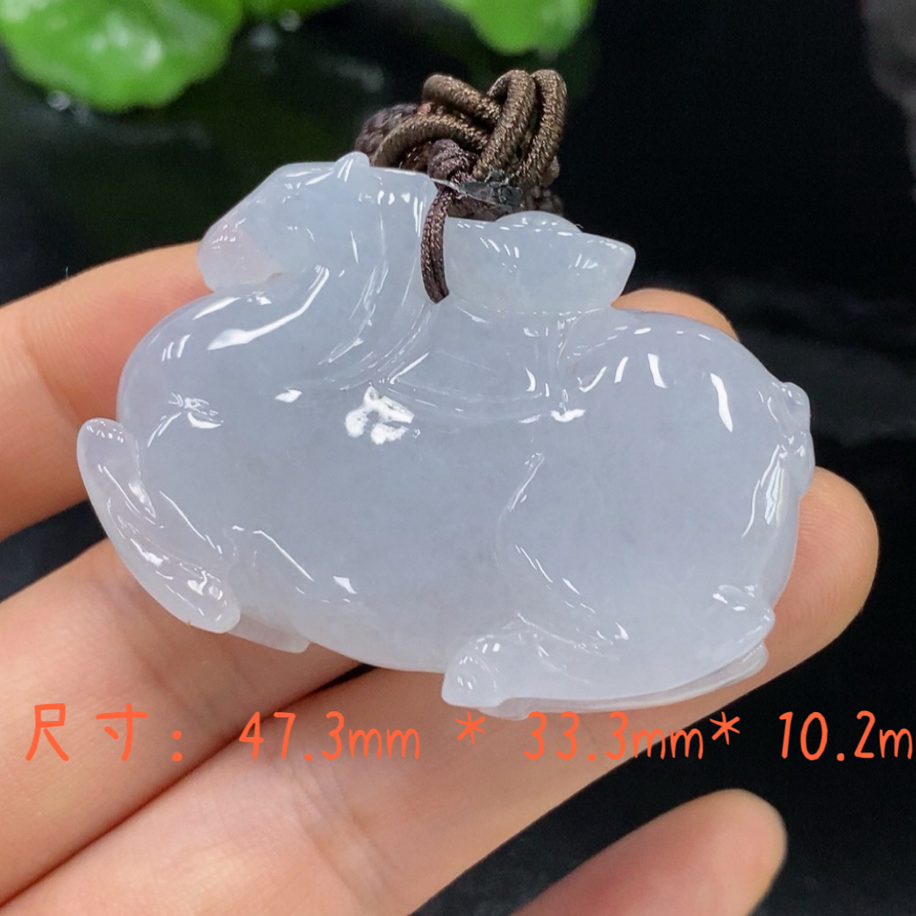 缅甸翡翠A货白冰唐马时尚正品