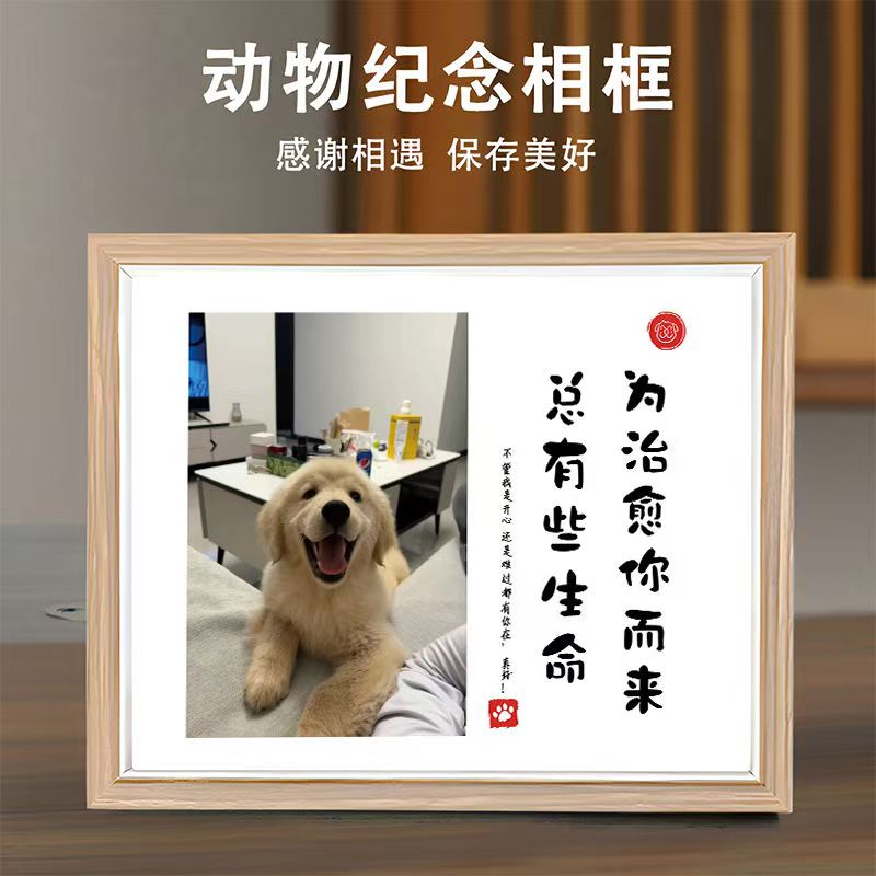 宠物狗狗猫咪相框摆台创意定制照片冲洗家居装饰