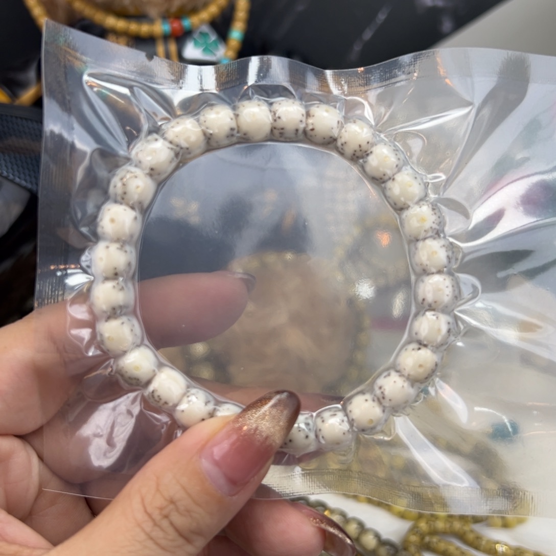 吊坠星月菩提8*7 通体大留白单圈