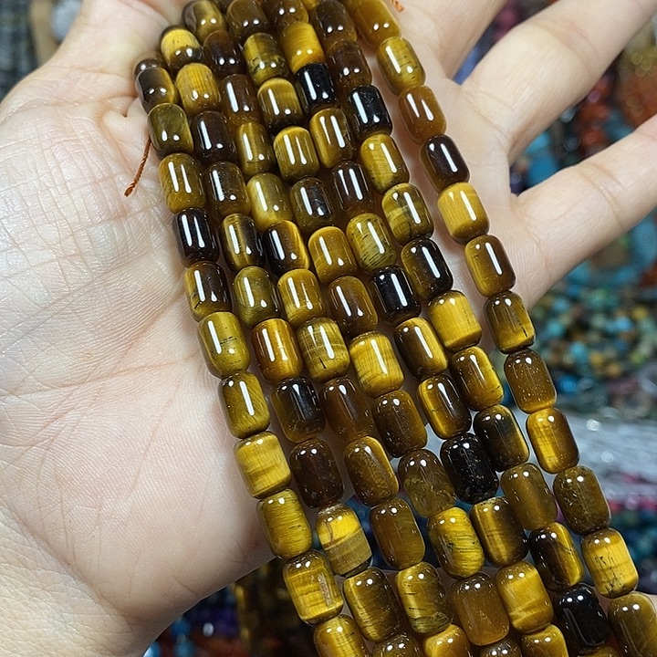 玛瑙/玉髓未镶嵌珠宝半成品A级天然虎虎卡6*9mm短条