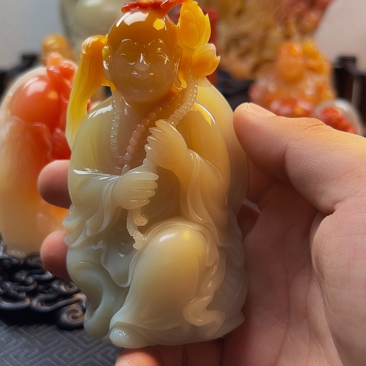大***悟寿山石寿山石罗汉摆件