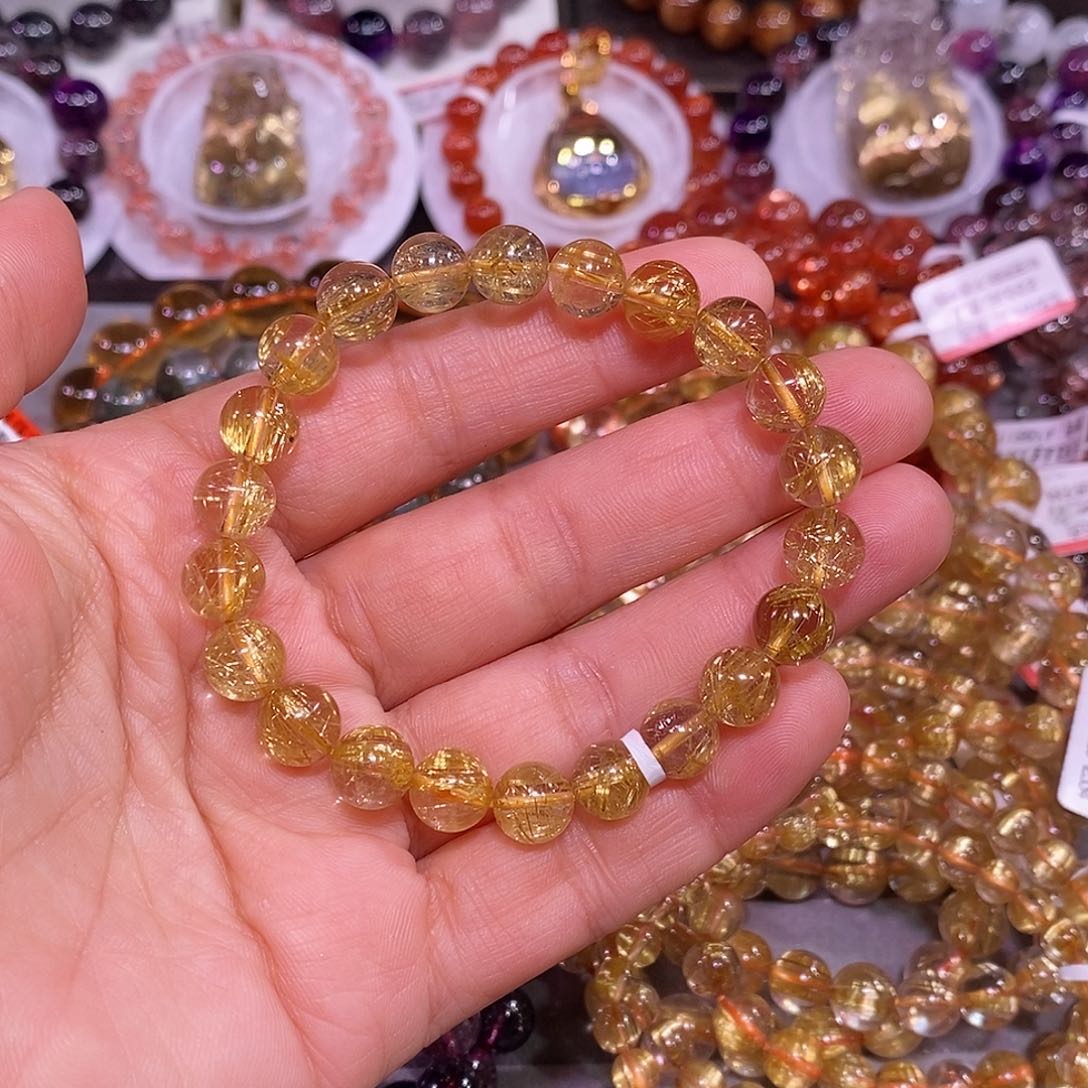 未镶嵌手链水晶金钛晶8.5