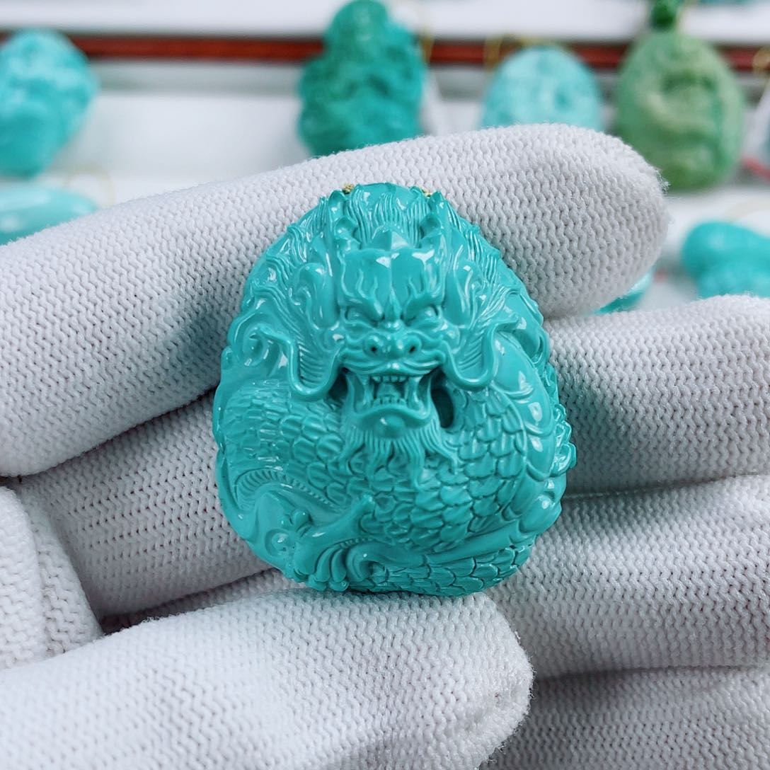 绿松石未镶嵌车挂