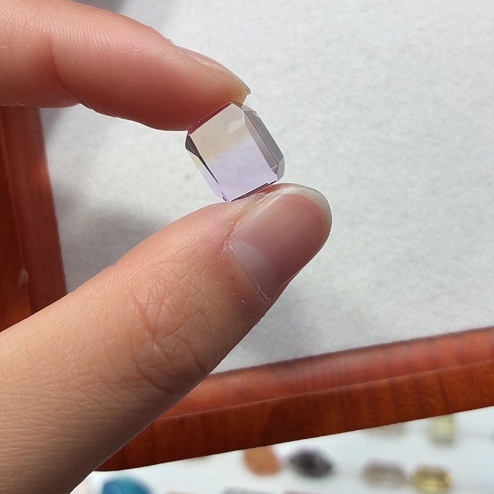 珠宝半成品水晶银S925镶嵌紫黄晶随型