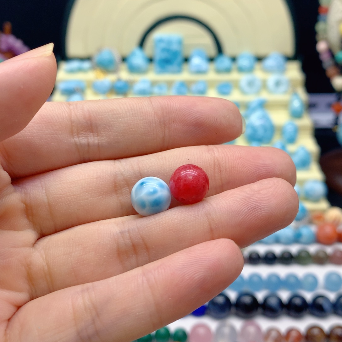 针钠钙石（海纹石）未镶嵌珠宝半成品