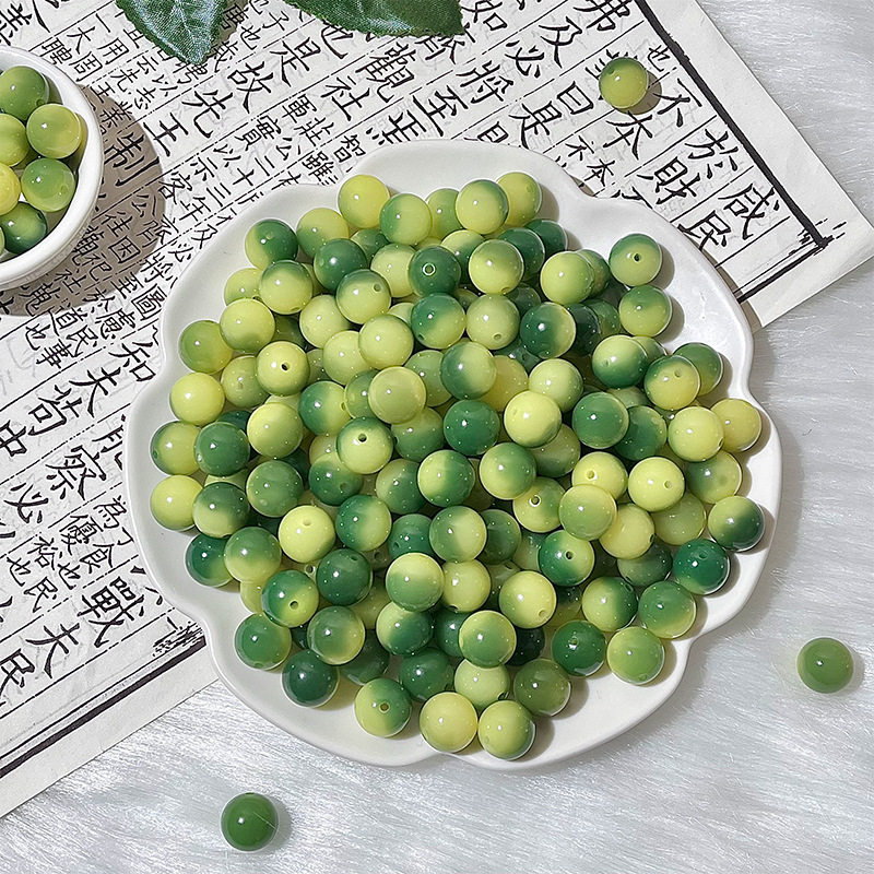 【小青柠】精品高油菩提散珠12mm圆珠