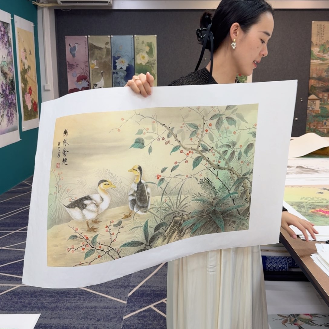 国画国画作品山水花鸟