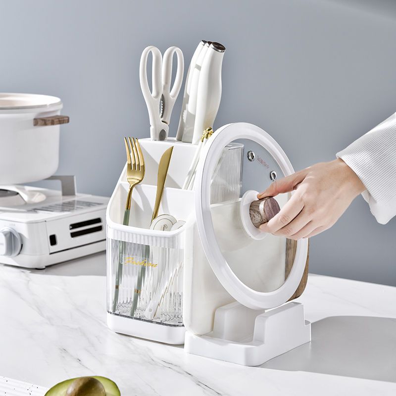 厨房多功能刀架刀具置物架筷笼筷子筒案砧板菜板锅盖架餐具收纳盒