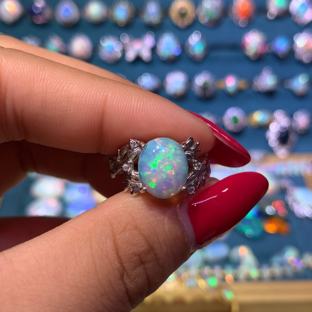 欧泊银S925镶嵌戒指款