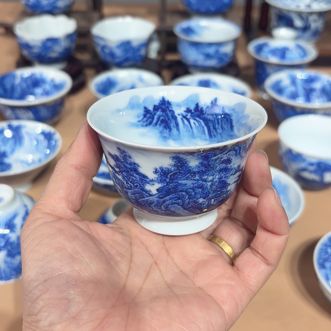 骑***士景德镇纯手绘单杯