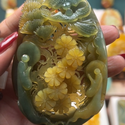 岫玉挂件未镶嵌挂件