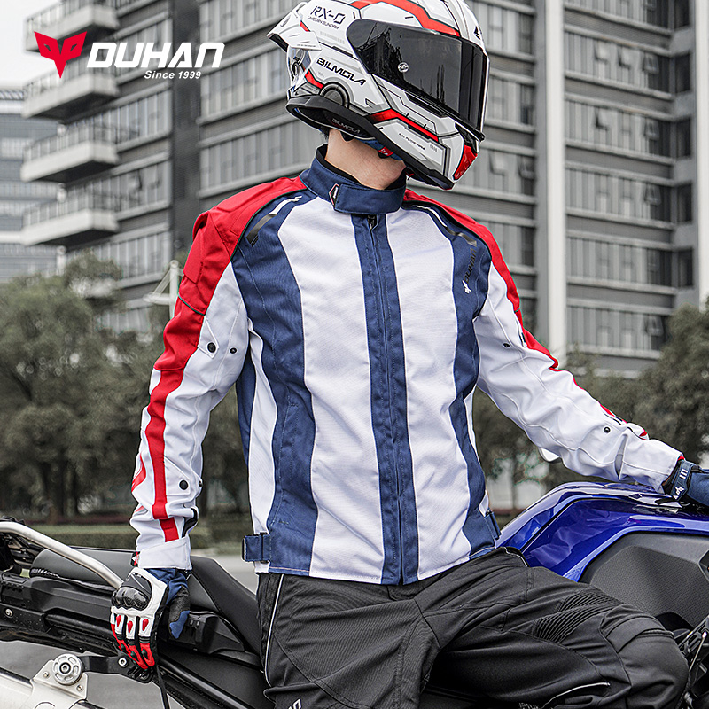 duhan/杜汉【百万专属】男士四季通用摩托车骑行服防摔可拆卸内胆