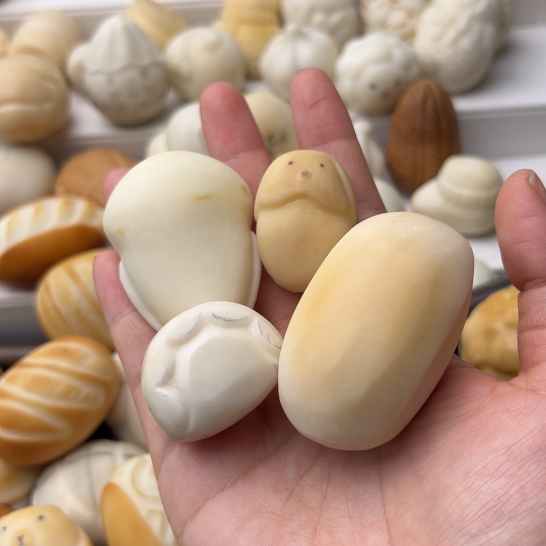 狐***崽把件菩提根/象牙果定制狗丁蘑菇奶馒头烤侧面饺子补邮费