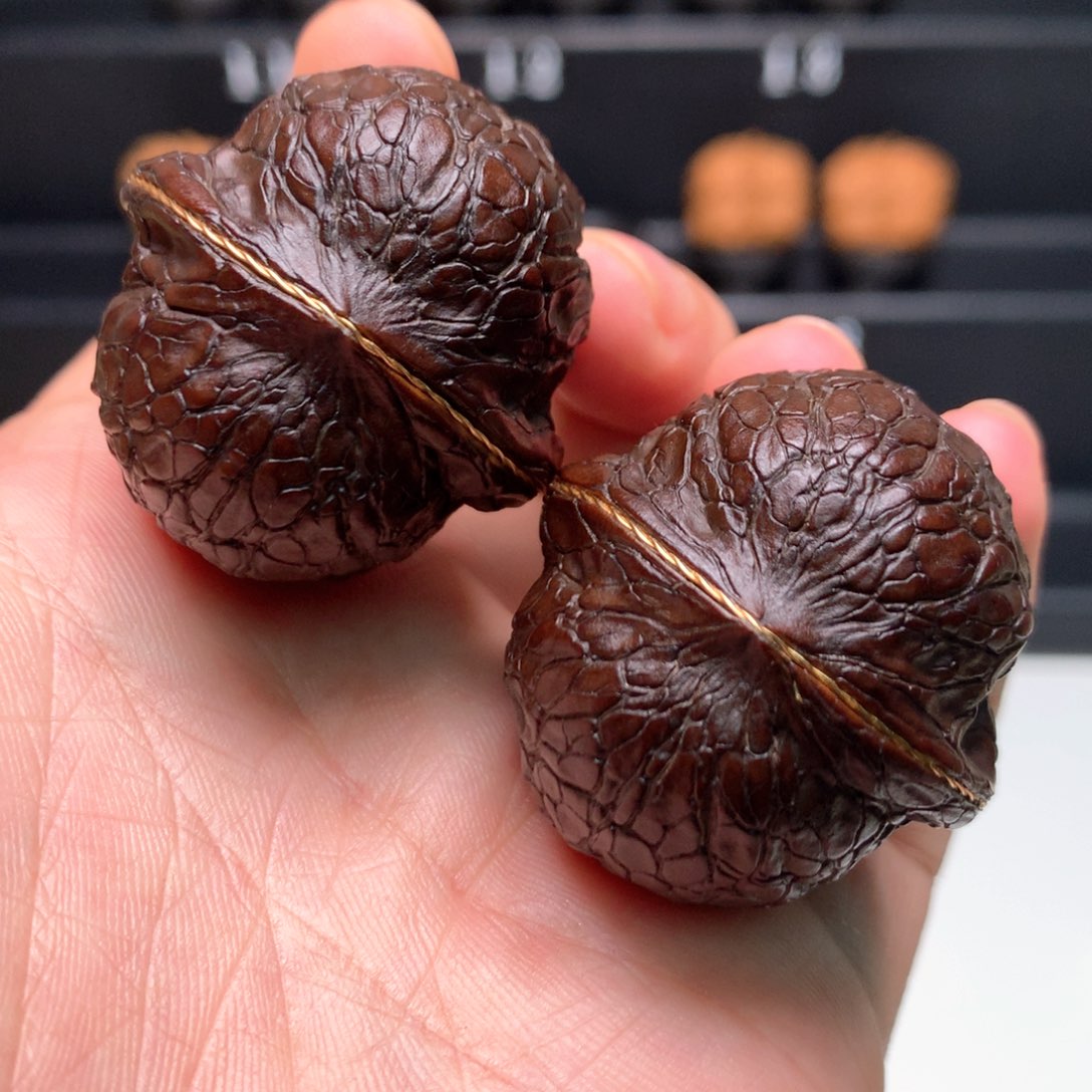 把件文玩核桃꧁****꧂蟒纹寿桃